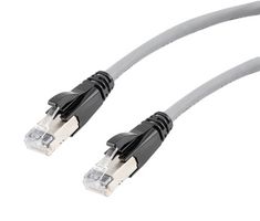 L-COM TRD626ASR-GRY-5F ENET CABLE, CAT6A, RJ45 PLUG-PLUG, 5FT