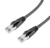 L-COM TRD626ASZ-BLK-7F ENET CABLE, CAT6A, RJ45 PLUG-PLUG, 7FT