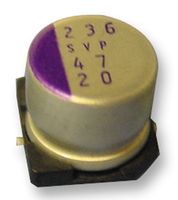 PANASONIC 25SVP22M POLYMER ALUMINUM ELECTORLYTIC CAPACITOR, 22UF, 25V, 20%, SMD