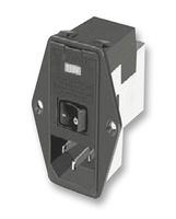 CORCOM - TE CONNECTIVITY PE000DHXA CONNECTOR, POWER ENTRY, INLET W/ FILTER, 10A