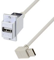 L-COM U2A00008-24I USB CABLE, 2.0 A PLUG-RCPT, 24", GREY