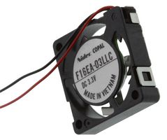 NIDEC COMPONENTS F16EA-03LLC AXIAL FAN, 16MM, 3.3VDC, 0.424CFM, 3DBA