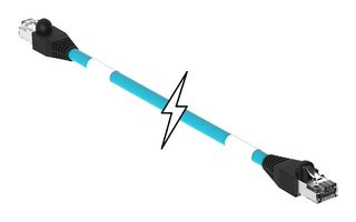 MOLEX 120108-0687 ENET CORD, CAT5E, RJ45 PLUG-PLUG, 19.7"