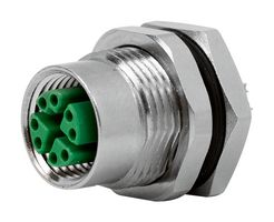 STEWART CONNECTOR SS-12400-005 SENSOR CONN, M12, RCPT, 8POS, SOLDER