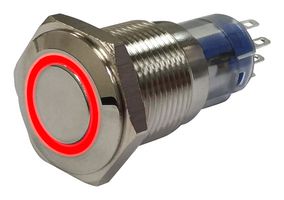 MULTICOMP PRO MP-PB7-03LB32DFRR12V. ANTIVANDAL SW, SPDT, 3A, 250VAC, PANEL