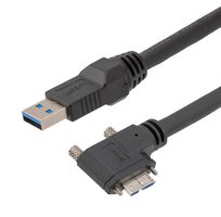 L-COM CAU3HFA-90LMBV-1M USB CABLE, 3.0 A PLUG-R/A MICRO B PLUG