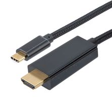 L-COM USBCHDMI-MM-F-1M CABLE ASSY, TYPE C PLUG-HDMI PLUG, 3.3