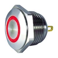 MULTICOMP PRO MC010874 VR SW, ILLUM, SPST-NO, RED, 0.1A, 48VDC