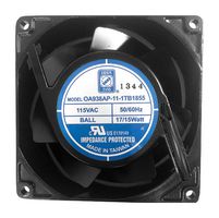 ORION FANS OA938AP-11-1TB1855 AXIAL FAN, BALL, 55CFM, 40DB, 15W, 115V