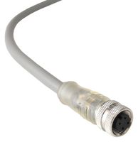 BULGIN LIMITED PXPPNP12FBF04ACL010PVC. SENSOR CORD, 4P M12 RCPT-FREE END, 3.3FT