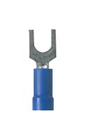 PANDUIT EV14-8FB-Q FORK TERMINAL, #8, VINYL, BLUE, 16-14AWG