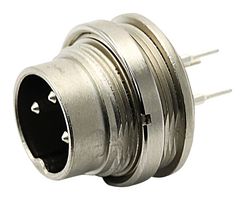 AMPHENOL SINE/TUCHEL T 3402 400 CIRCULAR CONN, RCPT, 6POS, SOLDER