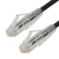L-COM TRD626TAA-BLK-50F ENET CORD, CAT6, RJ45 PLUG-PLUG, 50