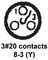 CINCH CONNECTIVITY SOLUTIONS BACC45FT8-3P8