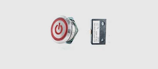 19mm panel sealed high current 10amp vandal resistant pushbuttons