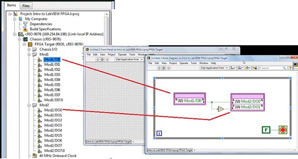 Figure 5: Writing LabVIEW code